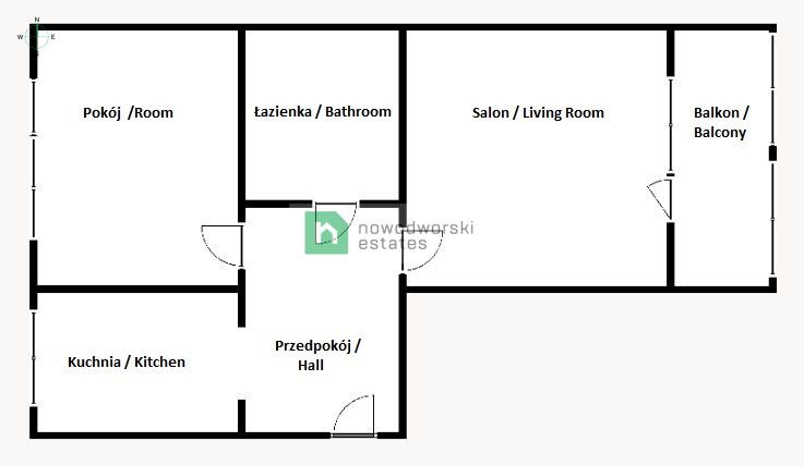 Jasne mieszkanie 2-pokojowe 42m2 (Osiedle Kościuszkowskie/Bieńczyce) - Mieszkanie - Sprzedaż - Kraków, Nowa Huta / Bieńczyce