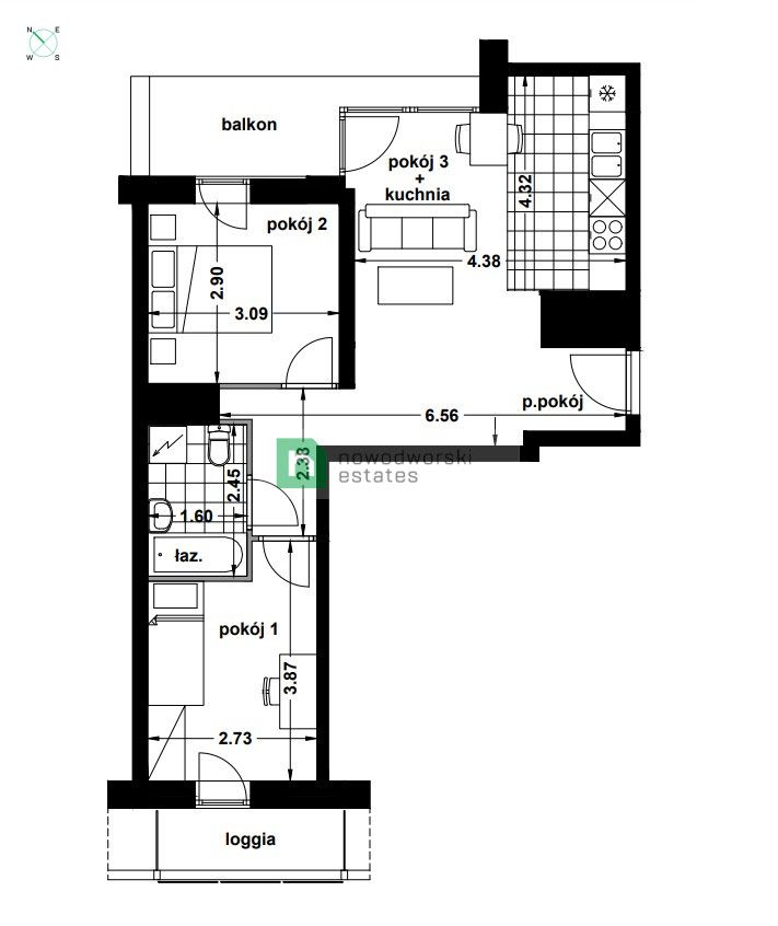Nowe 3 pokojowe mieszkanie - Pixel House - ul. Legnicka - Mieszkanie - Wynajem - Wrocław, Fabryczna / Popowice