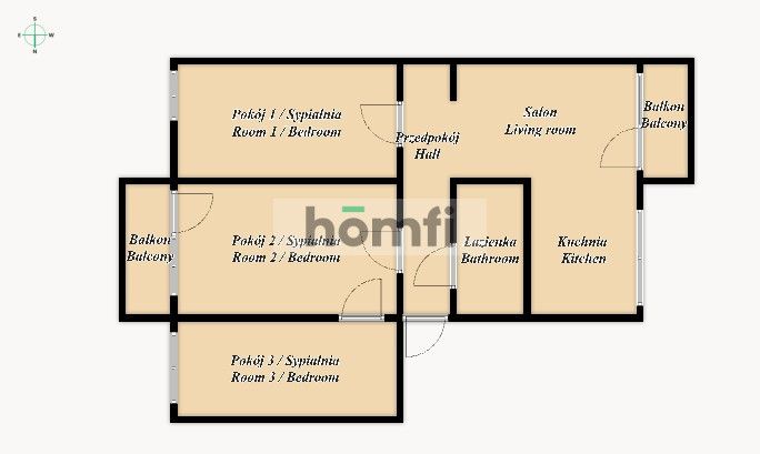 Struga. 59m2,4pokoje OKAZJA! - Mieszkanie - Sprzedaż - Radom, Nad Potokiem