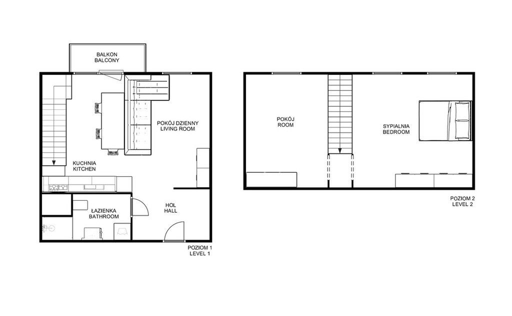 Nowoczesne 2-poziomowe mieszkanie, Smolec - Mieszkanie - Sprzedaż - Wrocławski, Kąty Wrocławskie / Smolec