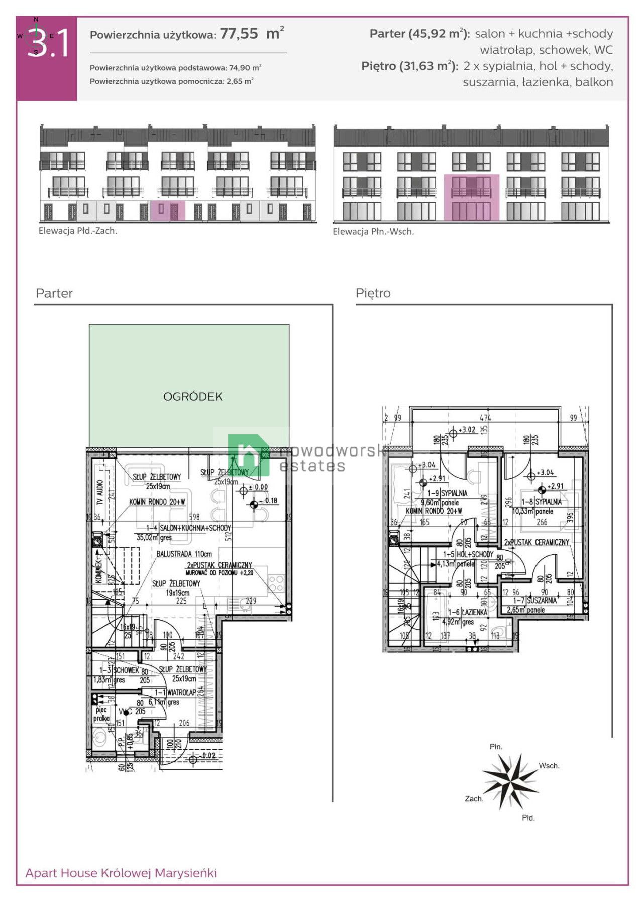 Dwupoziomowe desingerskie w pełni wyposażone bezczynszowe - Mieszkanie - Sprzedaż - Wołomiński, Marki