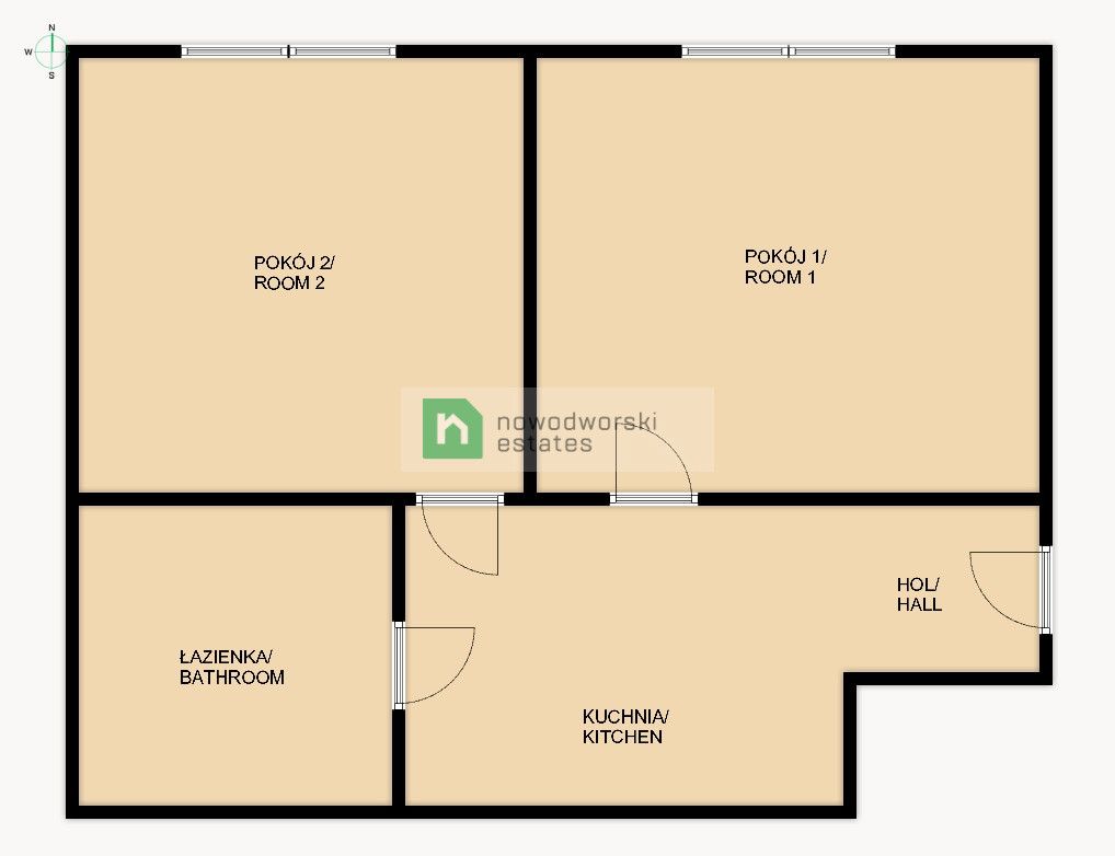 2-pokojowe 45 m2 Hercena / Centrum - Mieszkanie - Sprzedaż - Wrocław, Krzyki / Przedmieście Oławskie