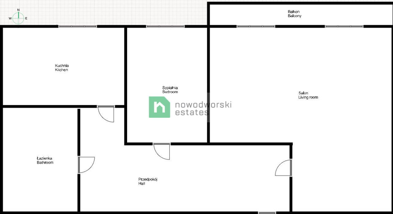 A two-room, beautiful, sunny apartment-Tarnogaj - Apartment - Rent - Wrocław, Krzyki / Gaj