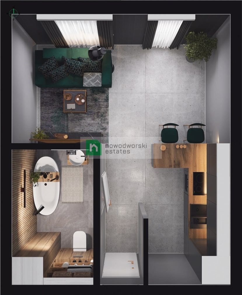 Studio do remontu | Opcja osobnej sypialni | Os. Kombatantów - Mieszkanie - Sprzedaż - Kraków, Nowa Huta / Mistrzejowice