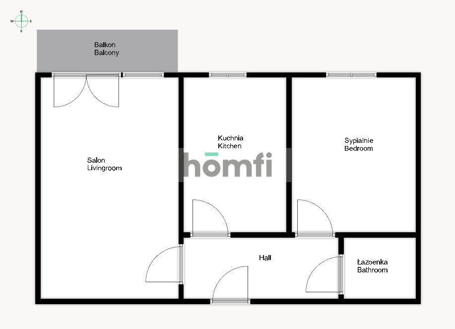 2 room apartment, separate kitchen, Teczowa str - Apartment - Rent - Wrocław, Stare Miasto