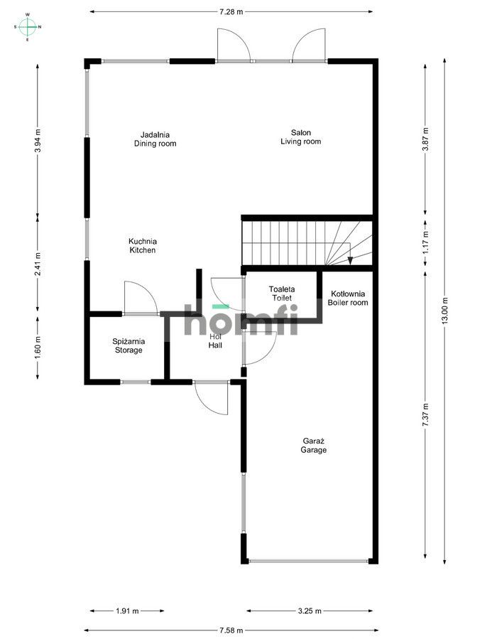 Dom bliźniak z tarasem, bez skosów - Dom - Sprzedaż - Radomski, Jedlińsk / Wielogóra