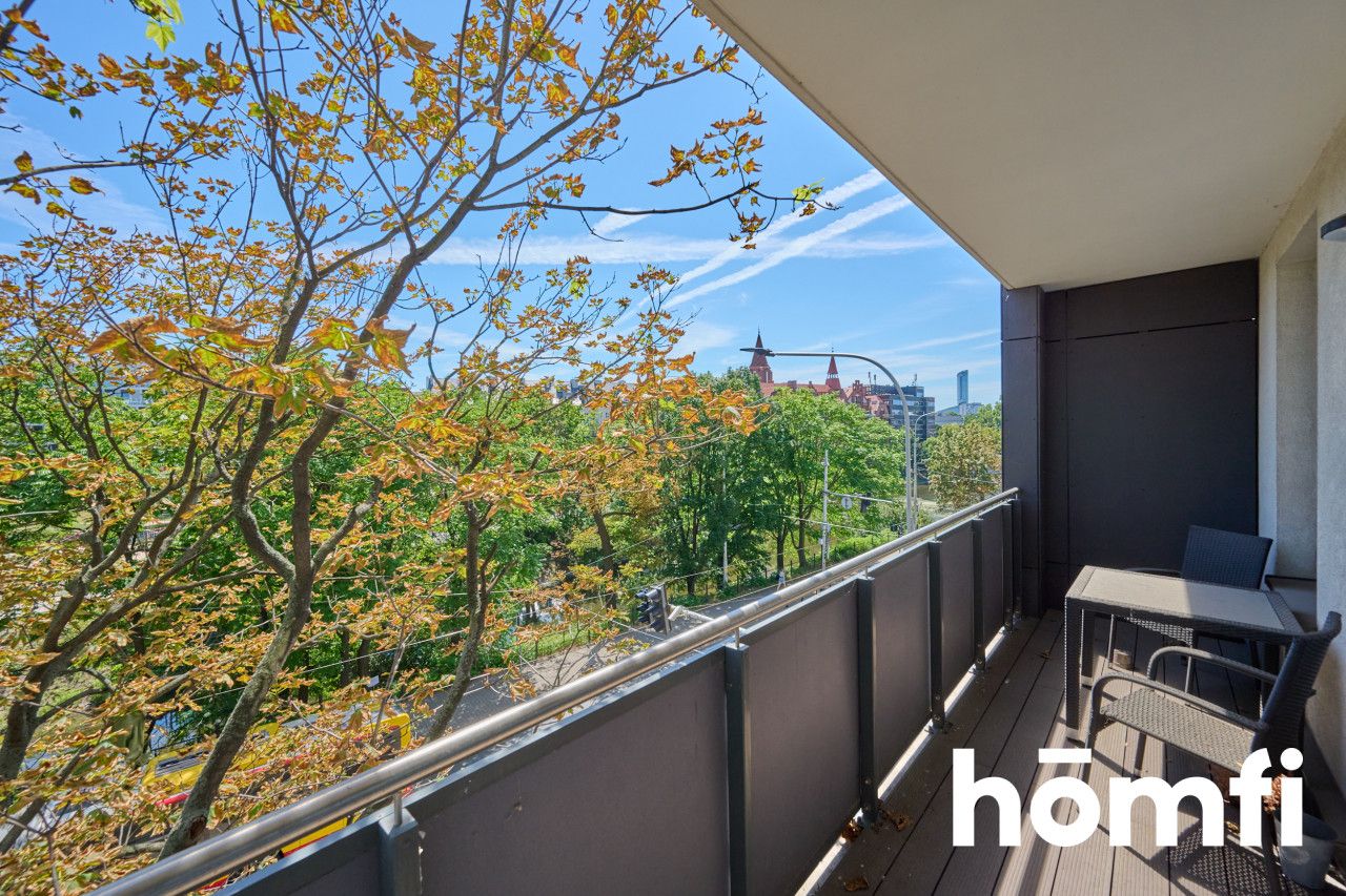 3 rooms apartment with 2 balconies in Odra Tower 4900 PLN - Apartment - Rent - Wrocław, Stare Miasto