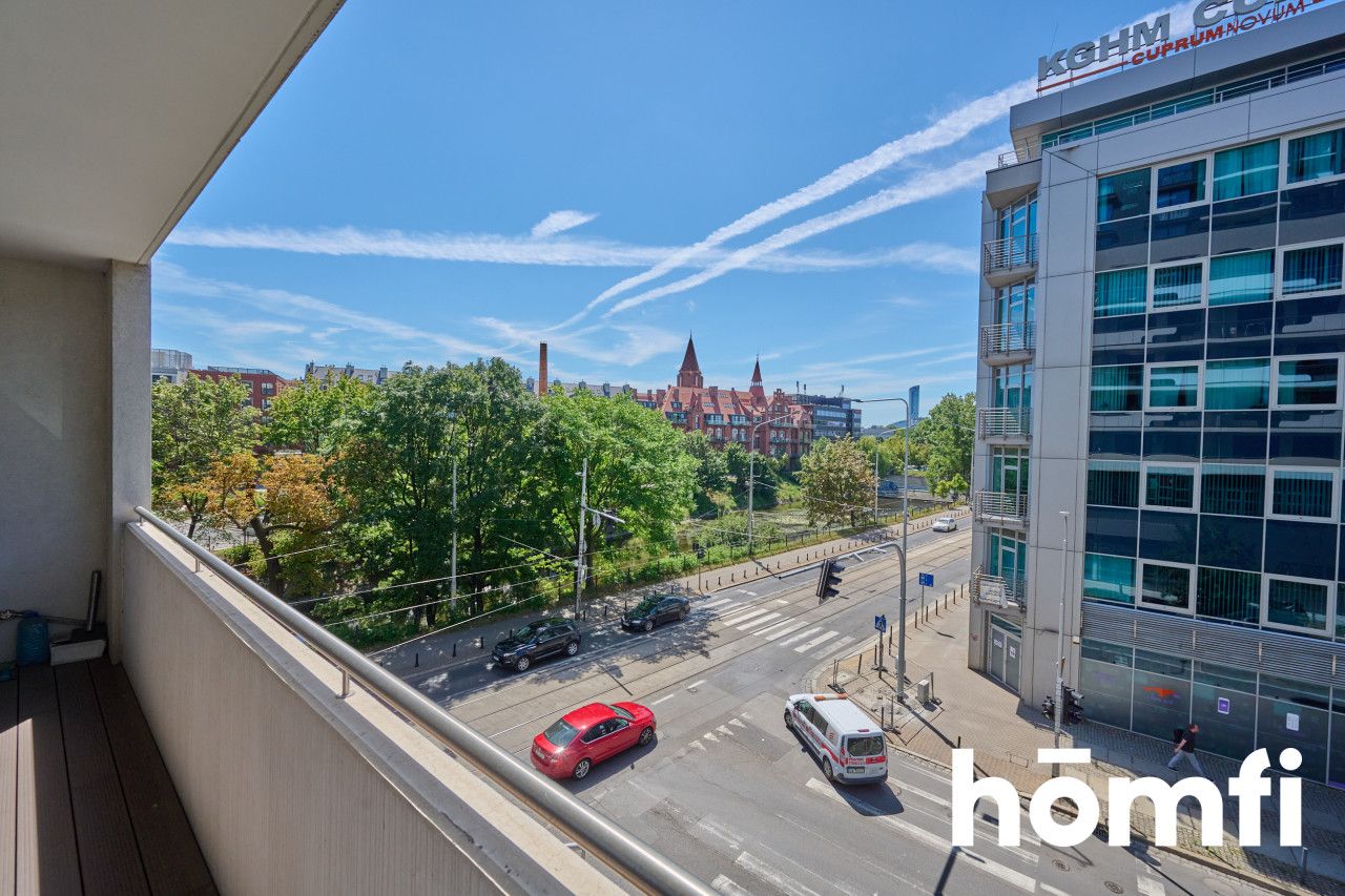 3 rooms apartment with 2 balconies in Odra Tower 4900 PLN - Apartment - Rent - Wrocław, Stare Miasto