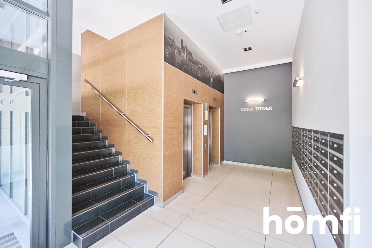 3 rooms apartment with 2 balconies in Odra Tower 4900 PLN - Apartment - Rent - Wrocław, Stare Miasto