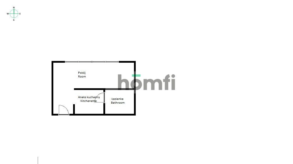 Studio przy ul. Gajowickiej 1800 zł - Mieszkanie - Wynajem - Wrocław, Krzyki