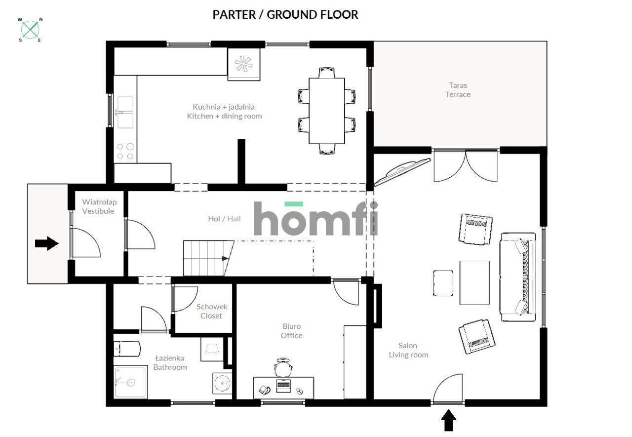 Very well kept and comfortable detached house on a large, 25 ares plot with a panoramic view on Skawina and Wolski Forest - Buków | Mogilany - House - Sale - Krakowski, Mogilany