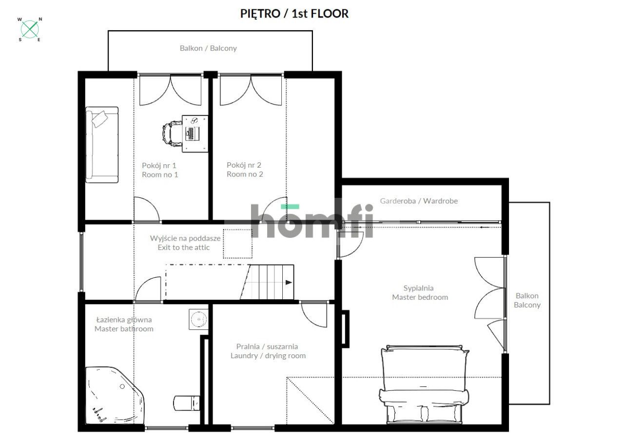 Very well kept and comfortable detached house on a large, 25 ares plot with a panoramic view on Skawina and Wolski Forest - Buków | Mogilany - House - Sale - Krakowski, Mogilany