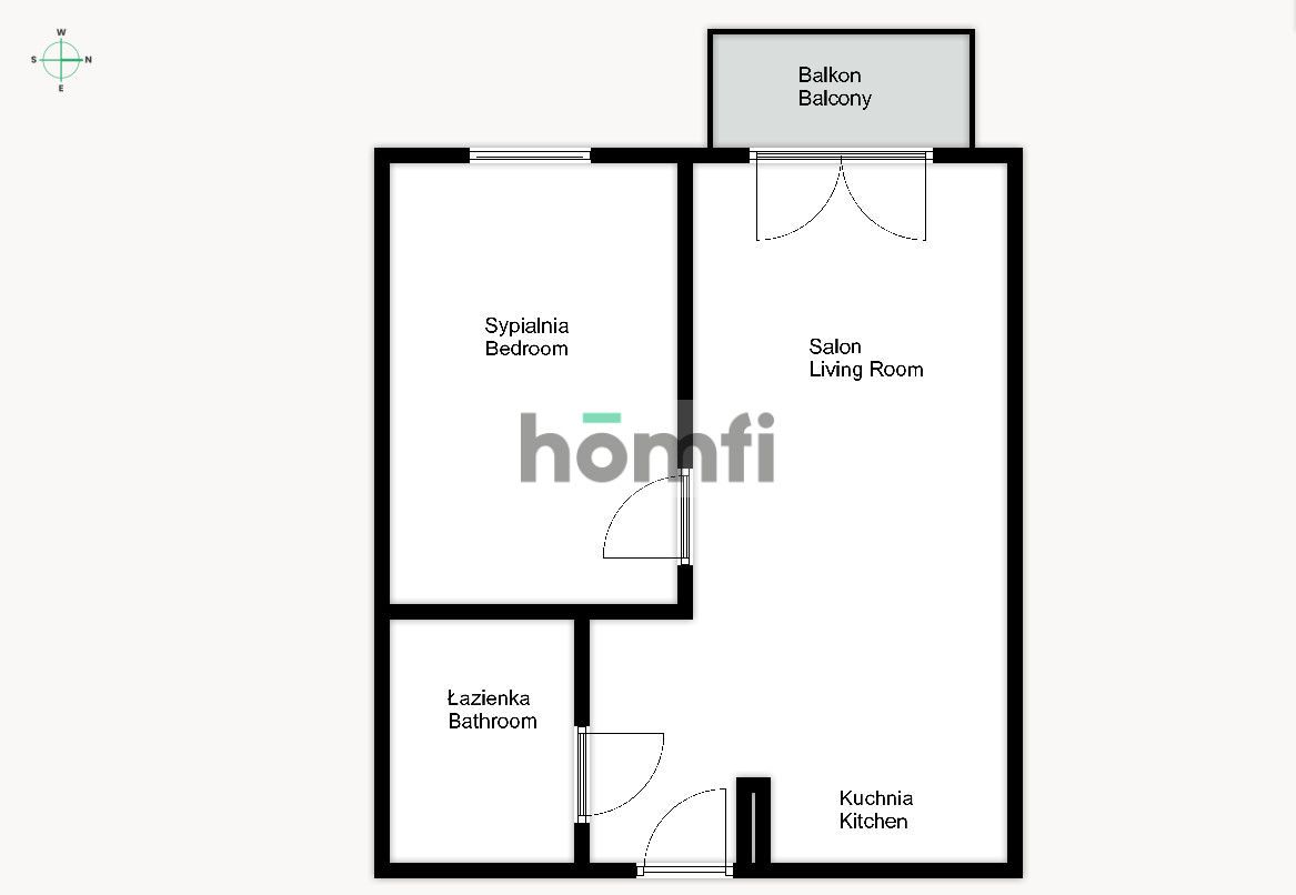 2 room at Jedności Narodowej - Apartment - Rent - Wrocław, Śródmieście / Ołbin