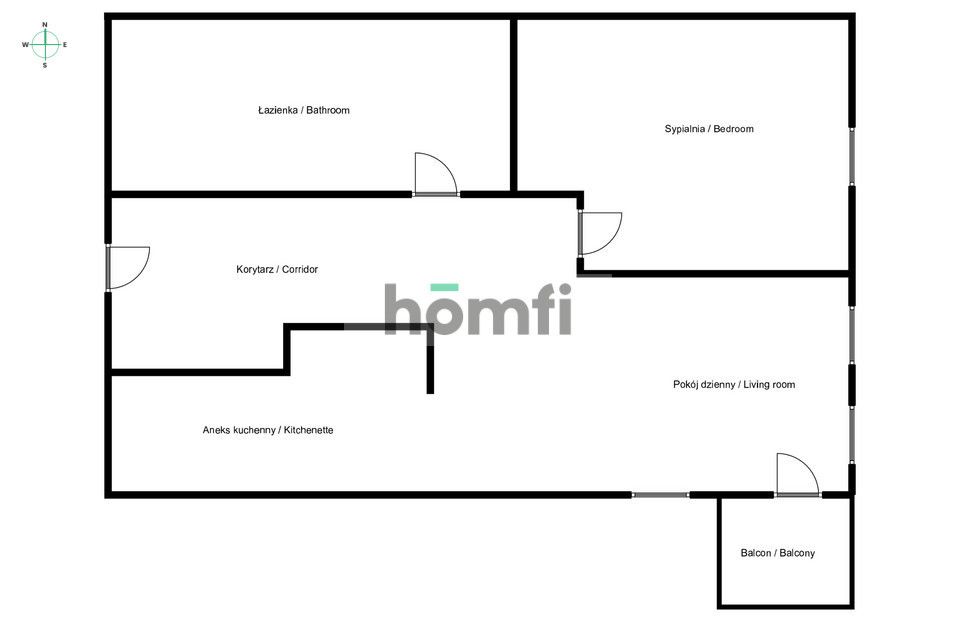 Furnished bright 2 after. with balcony Rataje - Apartment - Sale - Poznań, Nowe Miasto / Rataje