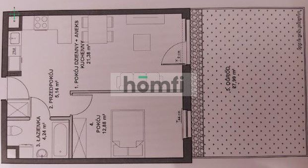 Nowoczesny 2 pokojowy apartament z ogródkiem 28m! - Mieszkanie - Sprzedaż - Gdańsk, Piecki-Migowo