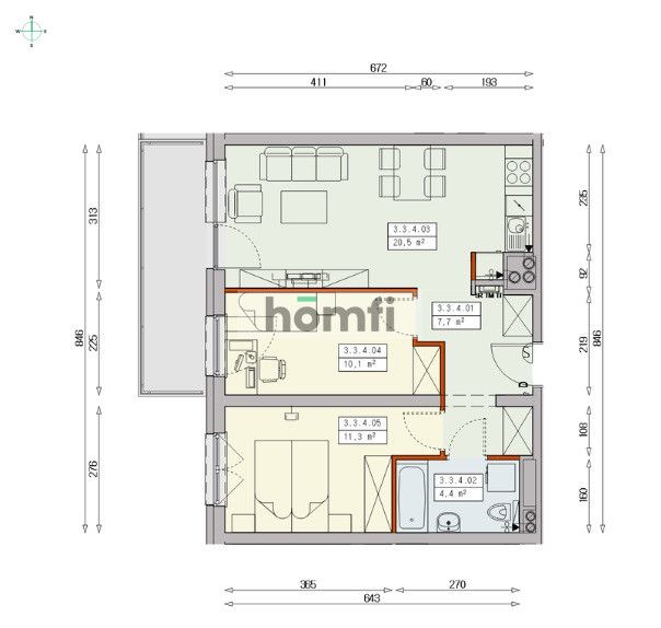Komfortowe, 3-pokojowe mieszkanie przy ul. Czartoryskiego 569 999 PLN - Mieszkanie - Sprzedaż - Wrocław, Psie Pole / Poświętne