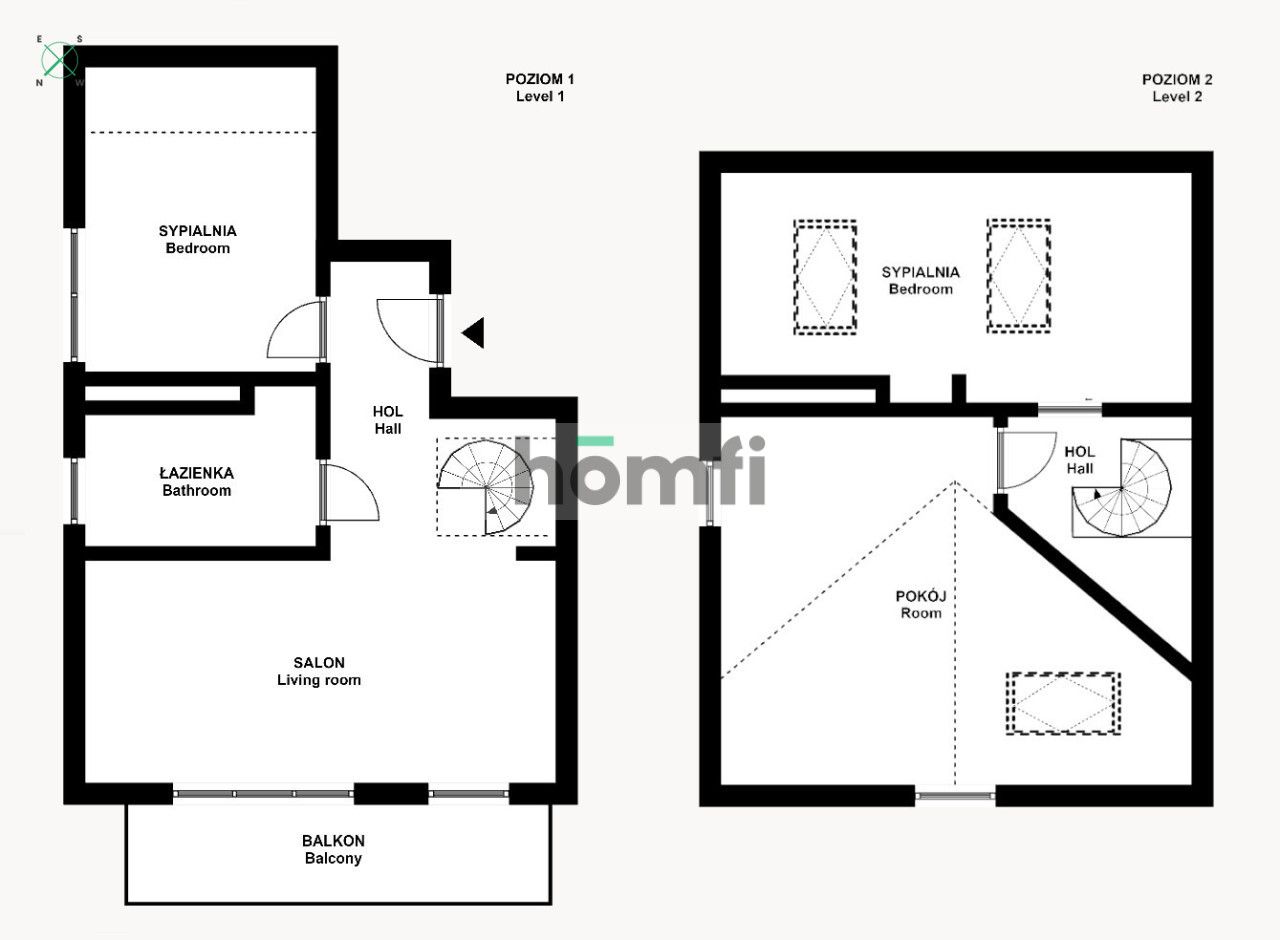 Equipped, two-level apartment near the park - Квартира - Продаж - Kraków, Podgórze / Bieżanów-Prokocim
