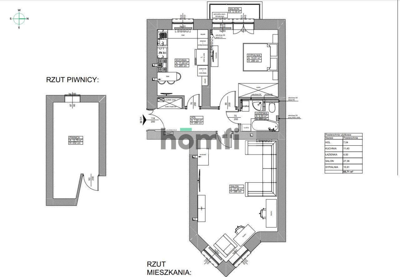 Ujazdów - mieszkanie z kominkiem + 13m2 Piwnica - Mieszkanie - Sprzedaż - Warszawa, Śródmieście / Ujazdów