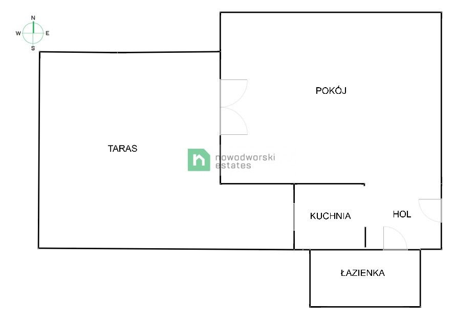 Studio 28 m2 z tarasem 25m2 - Stare Miasto / Tęczowa - Mieszkanie - Wynajem - Wrocław, Stare Miasto