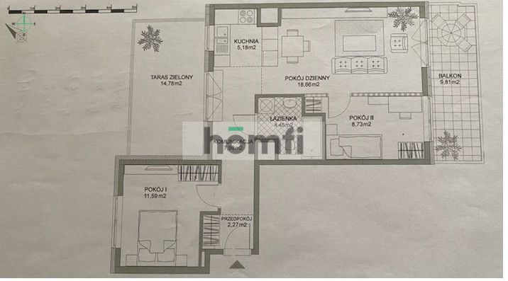 Trzypokojowy apartament przy Al.Wilanowskiej - Mieszkanie - Wynajem - Warszawa, Wilanów