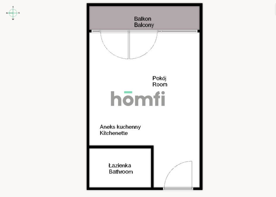 Studio on Zarembowicza street, next to Airport - Apartment - Rent - Wrocław, Fabryczna / Muchobór Wielki