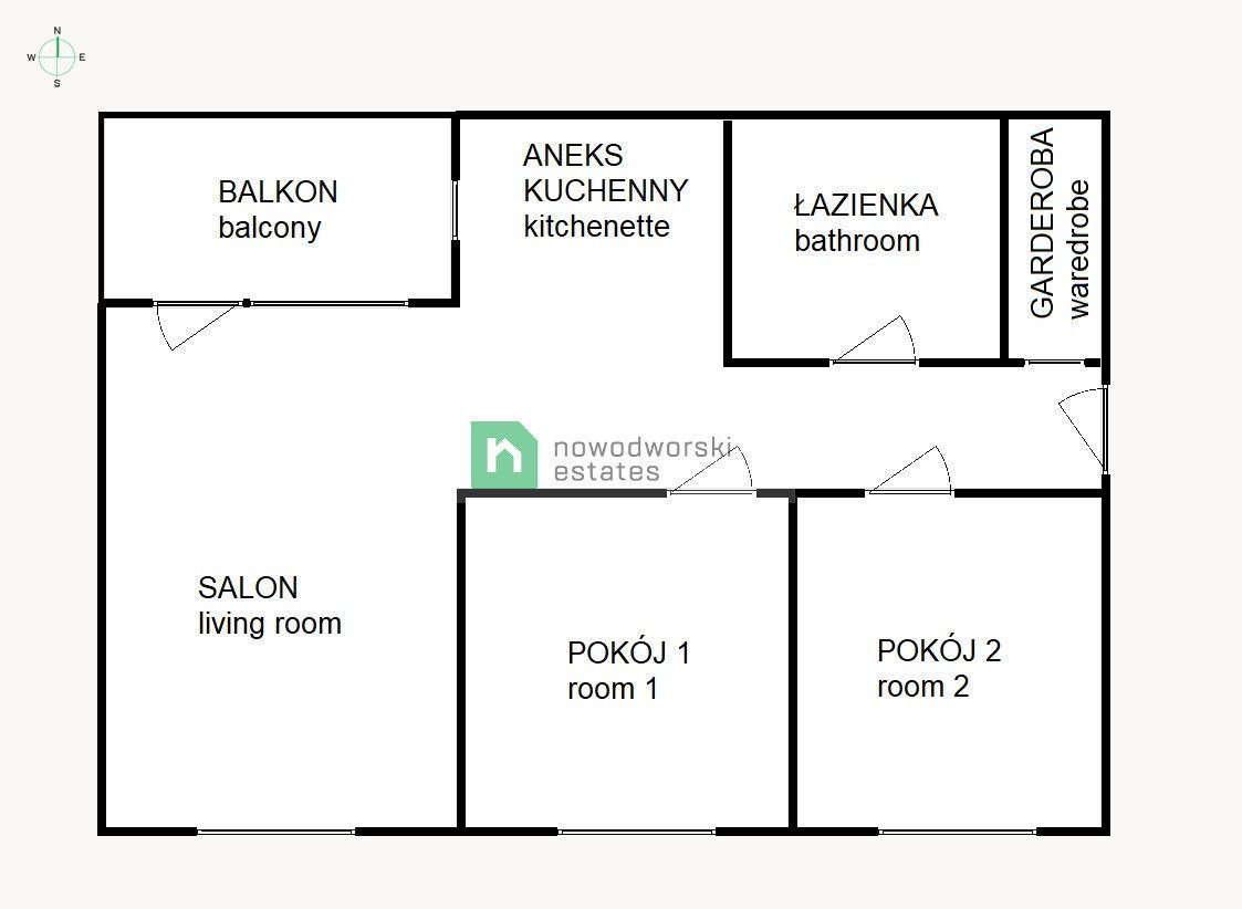 FOR RENT Ready to move in, well-kept, spacious 3-room apartment with a balcony, 2 parking spaces in the Cztery Pory Roku estate in Gdańsk - Apartment - Rent - Gdańsk, Orunia Górna