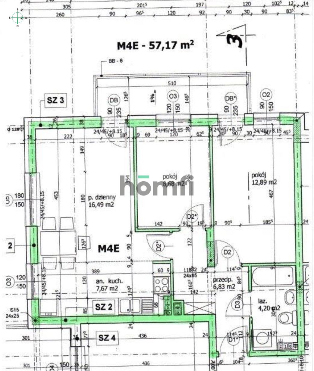 Trzypokojowe z miejscem postojowym, ul. Pychowicka - Mieszkanie - Wynajem - Kraków, Ruczaj