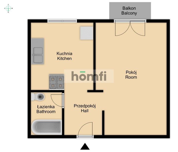 Inwestycyjna kawalerka w centrum miasta z super komunikacją - Mieszkanie - Sprzedaż - Radom, Śródmieście
