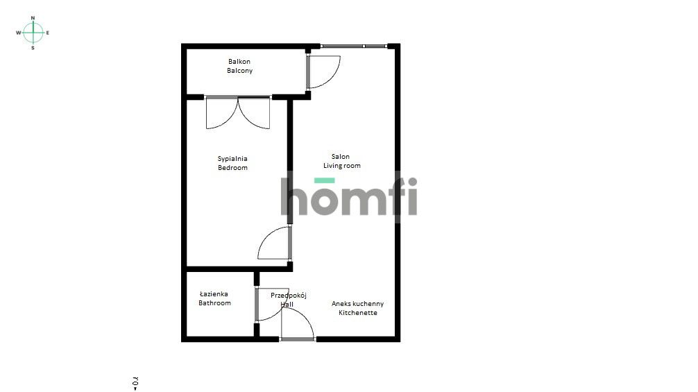 2-pokojowy mieszkanie przy Ogrodzie Botanicznym - Mieszkanie - Sprzedaż - Wrocław, Śródmieście