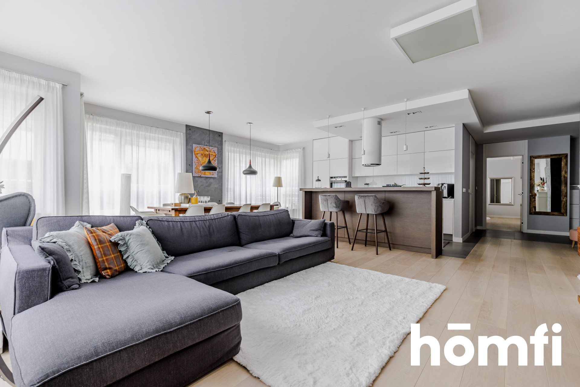 An apartment 175 sqm with a private garden and two parking slots located in Wilanów - Apartment - Sale - Warszawa, Wilanów / Zawady