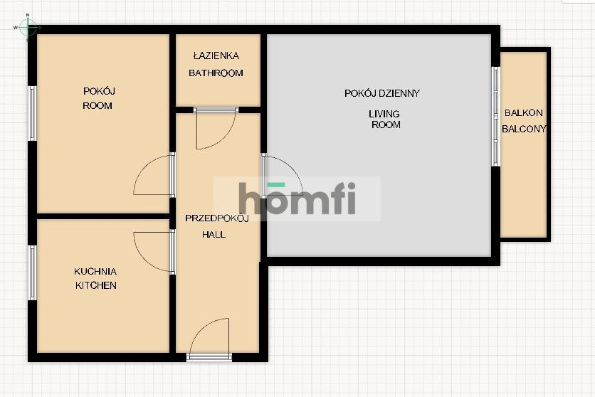 Ready to move in, well-kept, spacious 2-room apartment with a balcony, parking spaces in Gdańsk - Apartment - Sale - Gdański, Kolbudy / Kowale