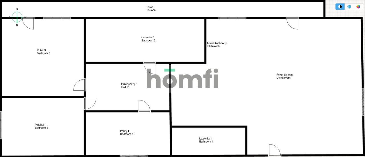 Prestigious, large 116m2 apartment with a huge terrace - Apartment - Rent - Wrocław, Krzyki