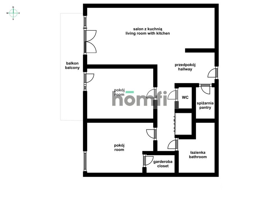 Modern 3 rooms with balcony, cell and garage - Apartment - Rent - Wrocław, Stare Miasto