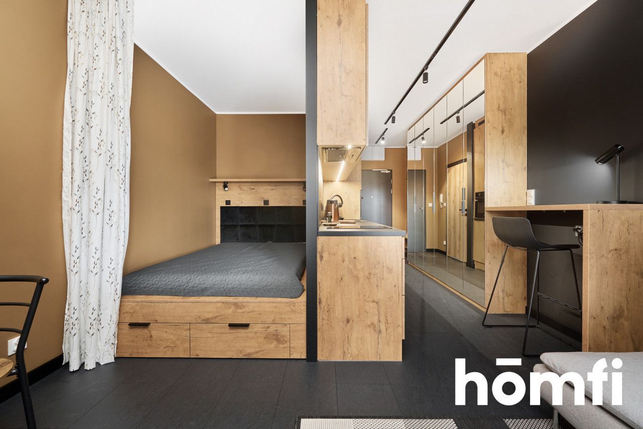 New modern studio apartment with a separate bedroom space - Jaworska Street, close to city center! - Apartment - Rent - Wrocław, Fabryczna / Popowice