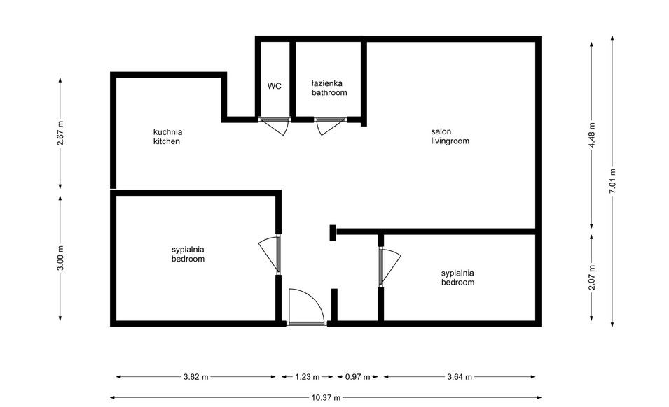 For rent: A comfortable three-room apartment - Квартира - Оренда - Olsztyn, Mazurskie