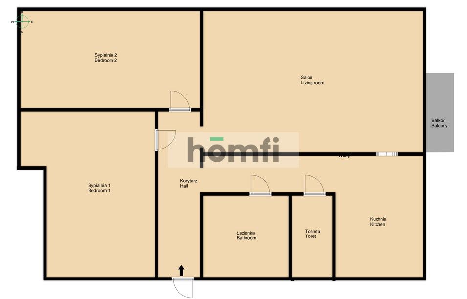 A spacious, three-room apartment - Borki - Apartment - Rent - Radom, Borki