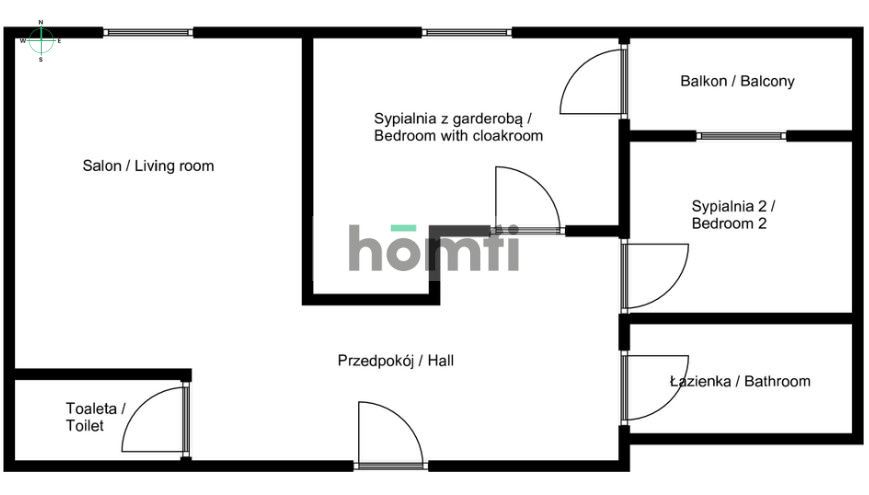 3-room apartment with balcony - for rent - Apartment - Rent - Poznań, Grunwald / Górczyn