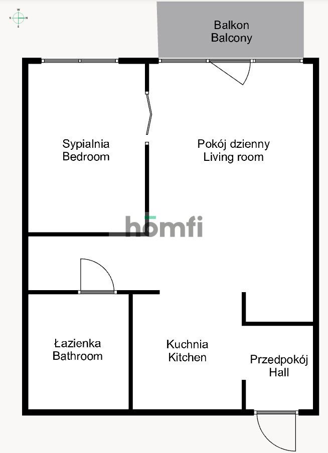 Inwestycyjnie 2 pok, balkon, piwnica Stare Miasto - Mieszkanie - Sprzedaż - Wrocław, Fabryczna / Grabiszyn