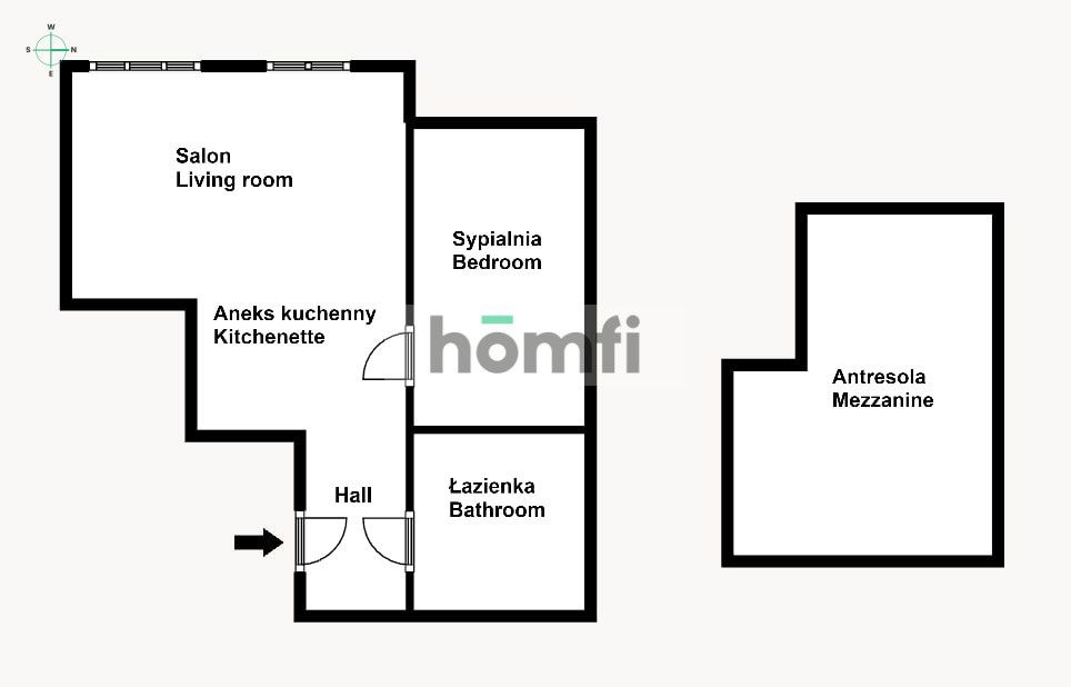 Przytulne dwupokojowe mieszkanie + antresola - Stare Miasto - Mieszkanie - Wynajem - Kraków, Śródmieście / Stare Miasto