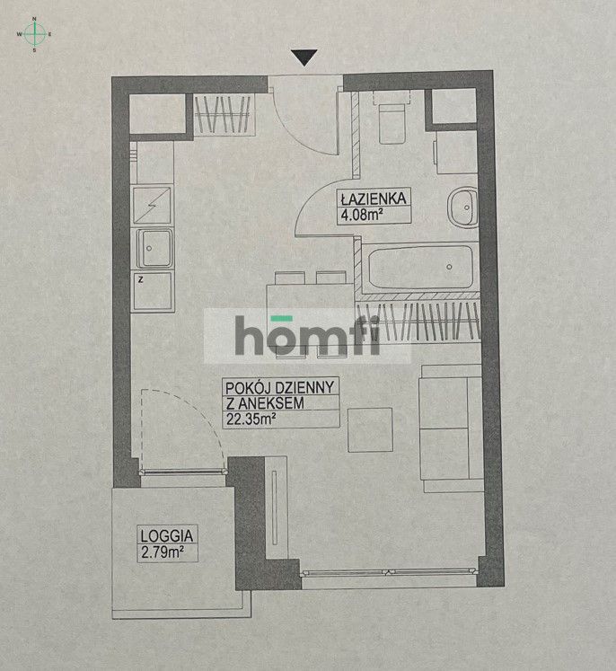 Stylish studio apartment, balcony, garage - Nowa Letnica - Apartment - Rent - Gdańsk, Letnica