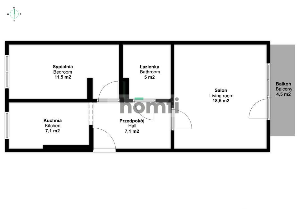 A comfortable 2-room apartment in Śródmieście - Apartment - Rent - Gdańsk, Śródmieście