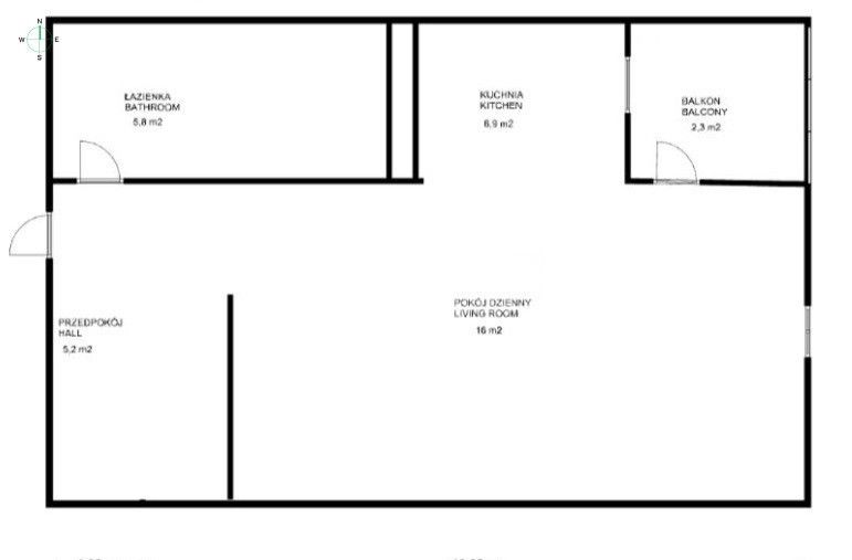 Kawalerka z balkonem i garażem - ul. Traugutta - Mieszkanie - Wynajem - Wrocław, Krzyki / Przedmieście Oławskie