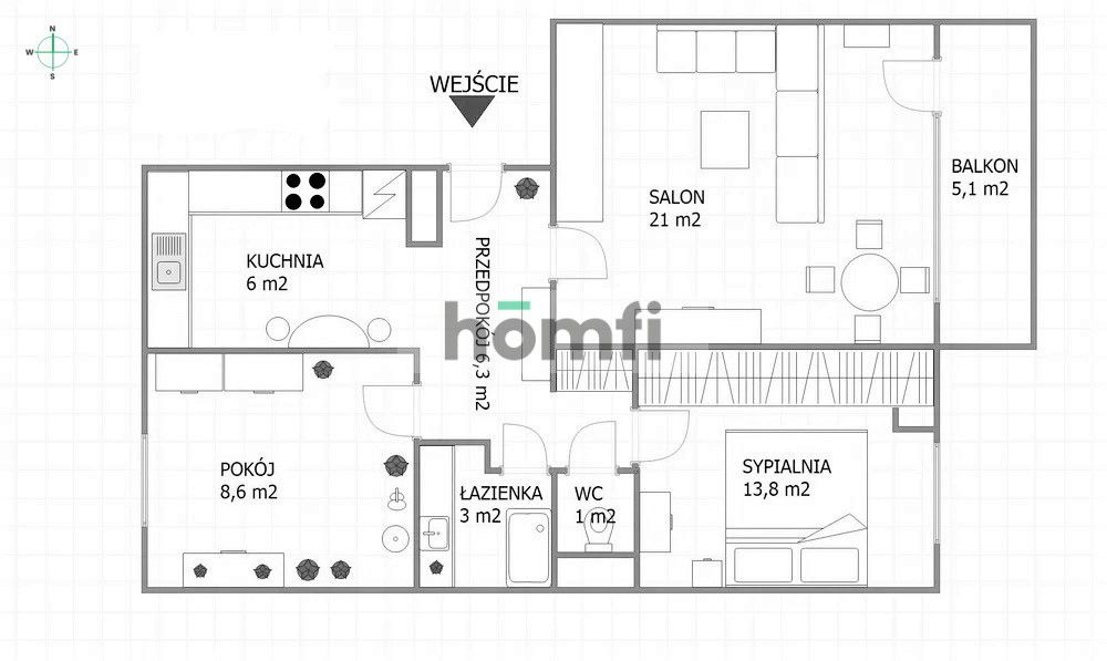 A stylish three-room apartment in Pieczewo - Apartment - Sale - Olsztyn, Pieczewo
