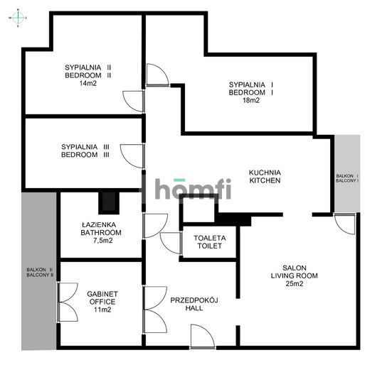 Przestronne 5-pokojowe mieszkanie z dużym salonem - Mieszkanie - Wynajem - Gdańsk, Chełm