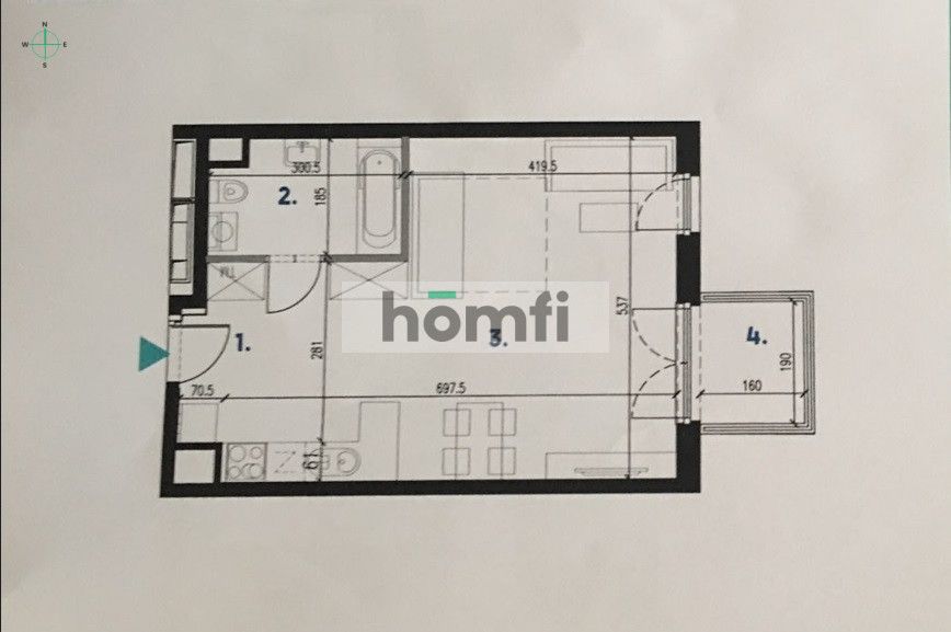 A one-bed apartment in the investement Novum in Krakow - Apartment - Sale - Kraków, Śródmieście / Stare Miasto