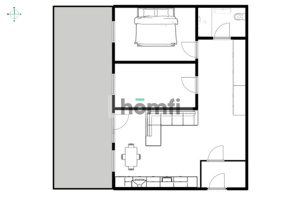 3 pok 57m2 spokojne osiedle, miejsce parkingowe - Mieszkanie - Wynajem - Gdańsk, Orunia Górna