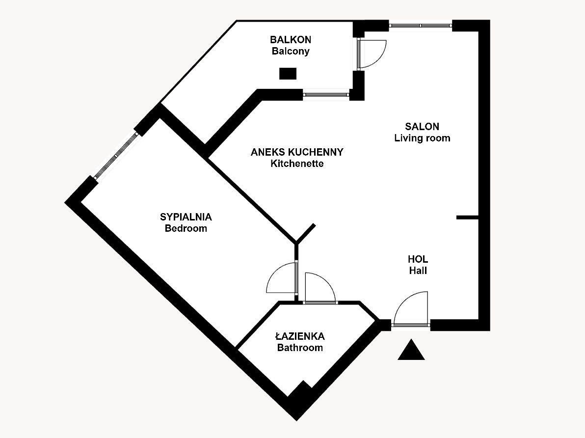 Two room apartment with balcony | Dębniki - Apartment - Rent - Kraków, Podgórze / Dębniki