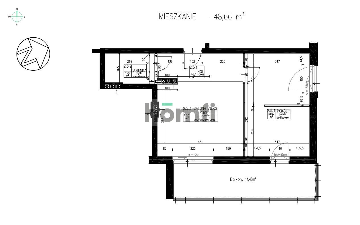 Stylowe 3-pok. mieszkanie - Bajki, Rotmanka (49m2) - Mieszkanie - Sprzedaż - Gdański, Pruszcz Gdański / Rotmanka