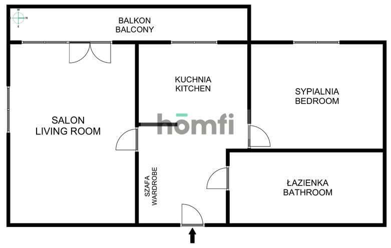 Do wynajęcia 2 pok 50m2 + parking podziemny + duży balkon blisko szybki tramwaj i Bonarka - Mieszkanie - Wynajem - Kraków, Podgórze / Kurdwanów