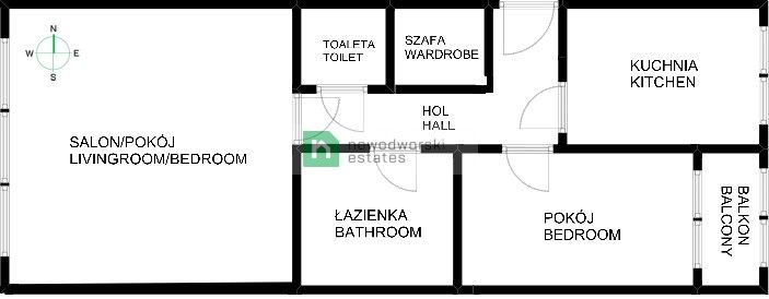 2-room 51 m2 with balcony / Ołbińska / Plac Bema - Apartment - Rent - Wrocław, Śródmieście